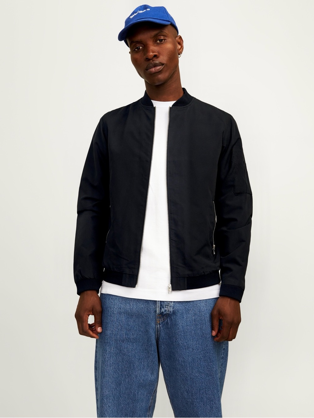 Jack & Jones Classic Black Bomber Jacket